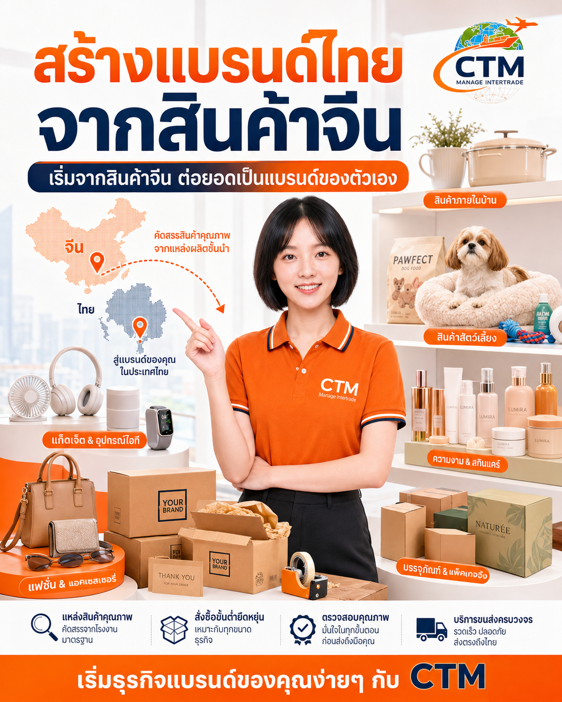 นำเข้าสินค้าจากจีนแล้วสร้างแบรนด์ไทย ทำได้จริงไหม?