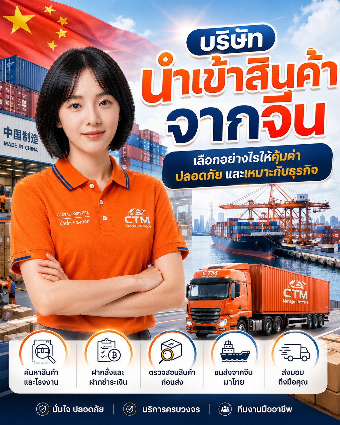 บริษัทนำเข้าสินค้าจากจีน เลือกอย่างไรให้คุ้มค่า ปลอดภัย และเหมาะกับธุรกิจ