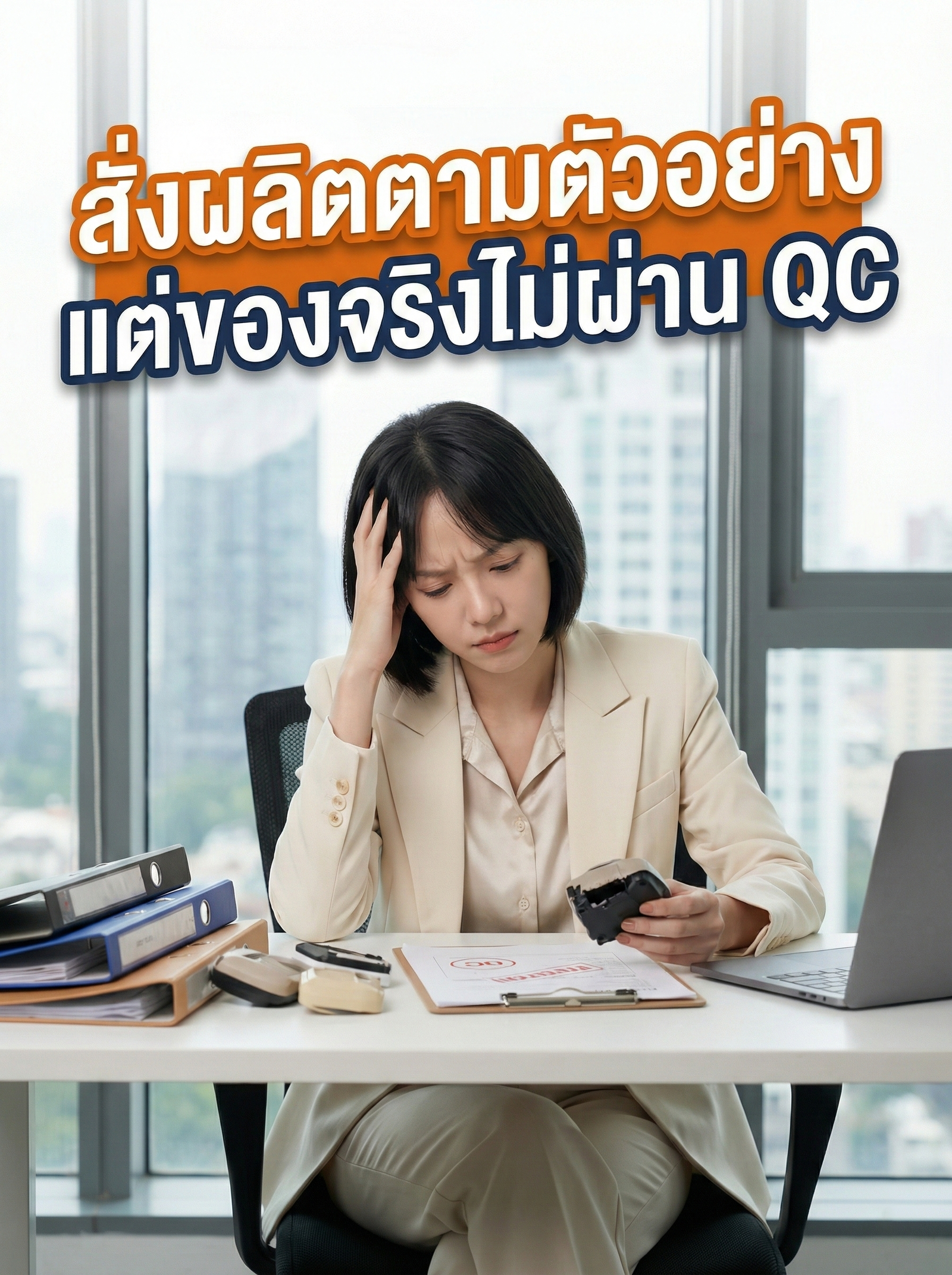 สั่งผลิตตามตัวอย่าง แต่ของจริงไม่ผ่าน QC