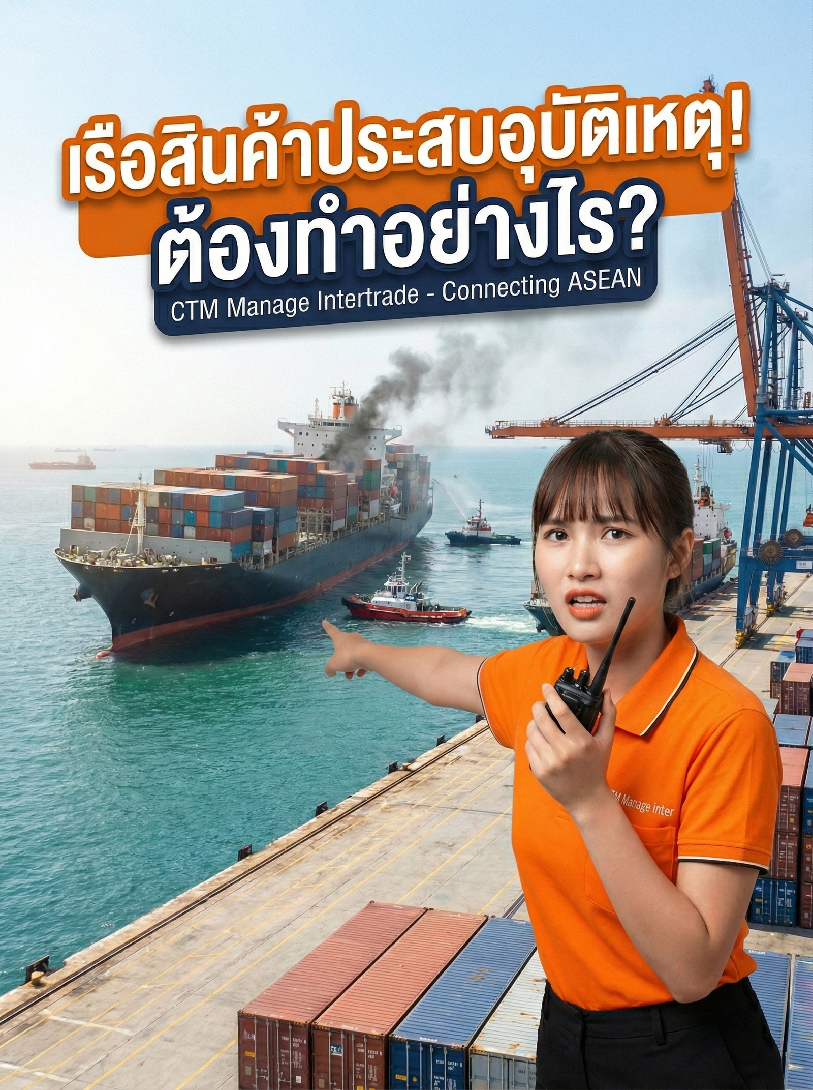 เรือสินค้าประสบอุบัติเหตุ! ต้องทำอย่างไร?