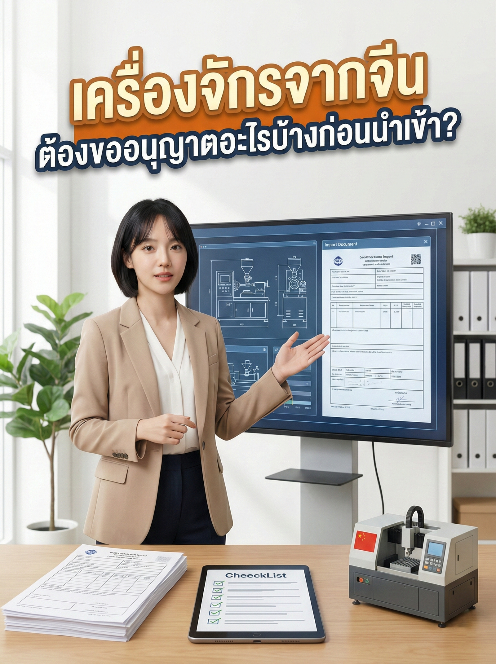 เครื่องจักรจากจีน ต้องขออนุญาตอะไรบ้างก่อนนำเข้า?