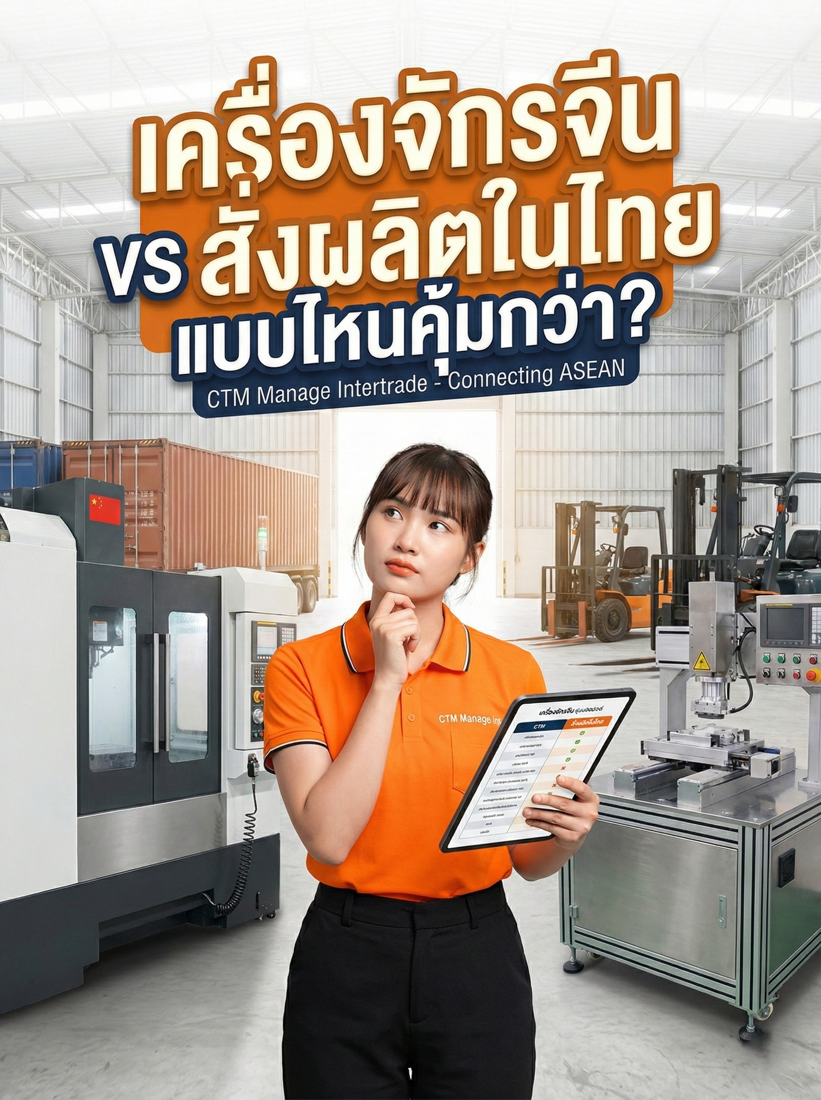 เครื่องจักรจีน vs สั่งผลิตในไทย แบบไหนคุ้มกว่า?