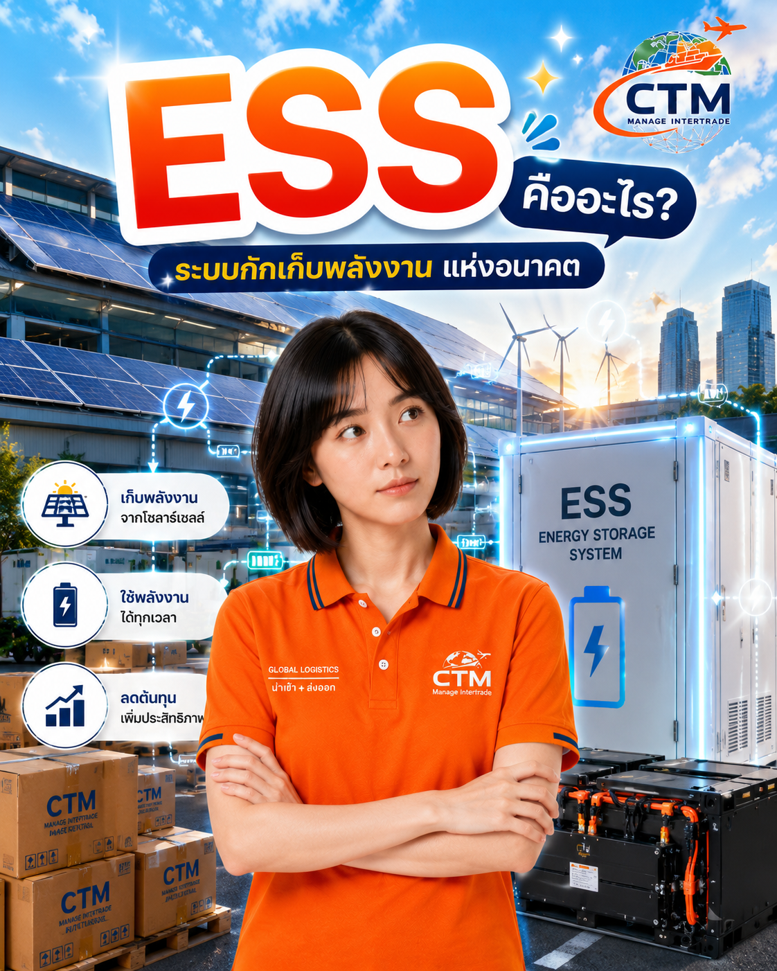 ESS คืออะไร? ทำไมธุรกิจโซลาร์เซลล์ถึงต้องใช้ระบบกักเก็บพลังงาน