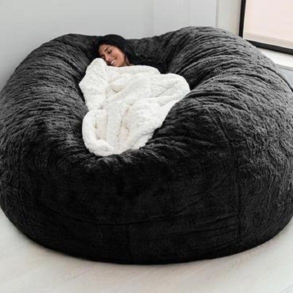 โซฟาถุงถั่ว Bean Bag ขนาดใหญ่พิเศษ | เบาะนั่งพักผ่อนผ้านุ่ม | Lazy Sofa สำหรับห้องนั่งเล่นและห้องดูหนัง | Giant Bean Bag Chair